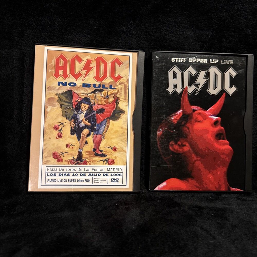 Vintage AC/DC No Bull Live Plaza De Toros Madrid DVD 1996 Stiff Upper Lip Live